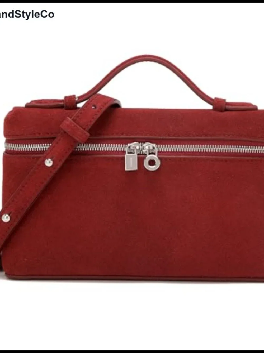 Women's Real Suede Leather Crossbody Bag with Top Handle, Shoulder Strap